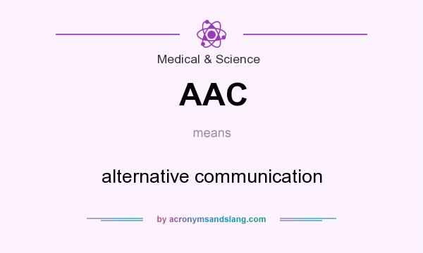 What does AAC mean? It stands for alternative communication