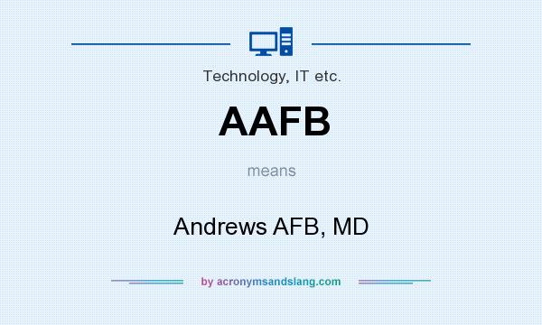 What does AAFB mean? It stands for Andrews AFB, MD