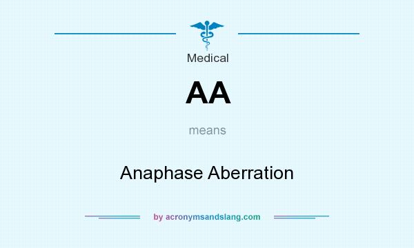 What does AA mean? It stands for Anaphase Aberration