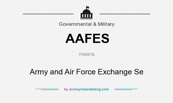 What does AAFES mean? It stands for Army and Air Force Exchange Se