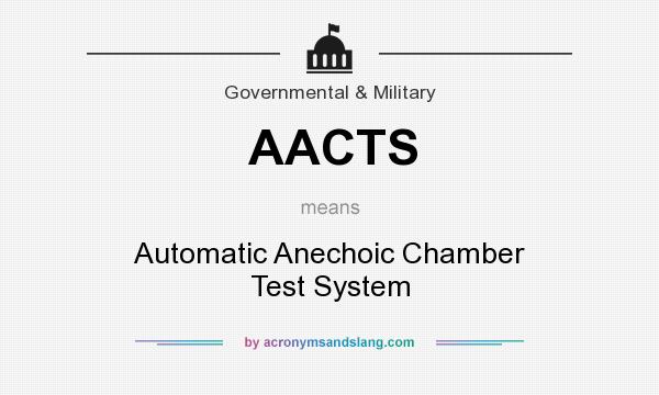 What does AACTS mean? It stands for Automatic Anechoic Chamber Test System