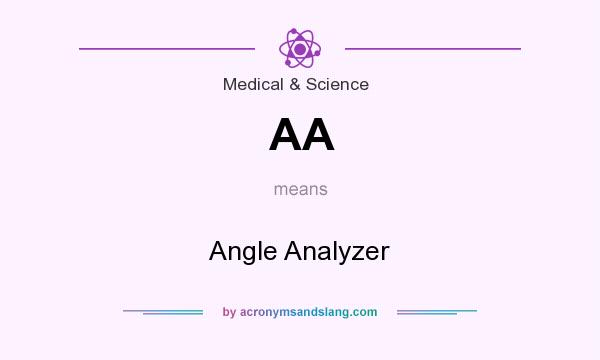 What does AA mean? It stands for Angle Analyzer