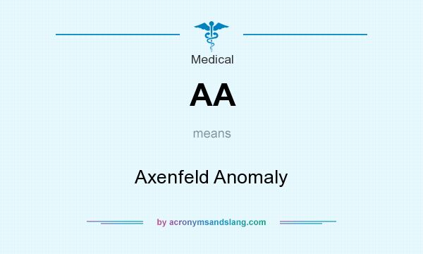 What does AA mean? It stands for Axenfeld Anomaly