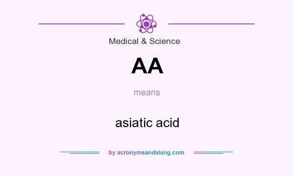 What does AA mean? It stands for asiatic acid