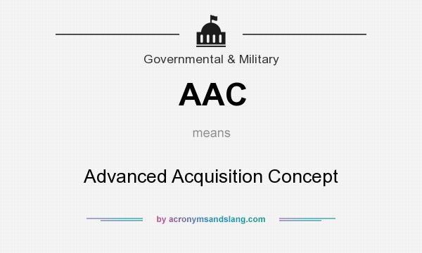 What does AAC mean? It stands for Advanced Acquisition Concept