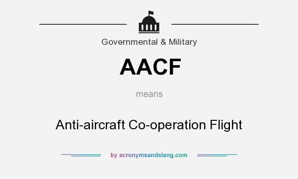 What does AACF mean? It stands for Anti-aircraft Co-operation Flight