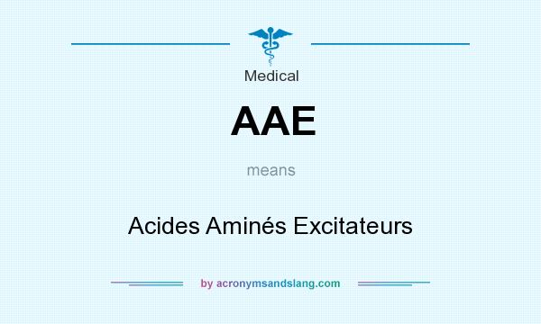 What does AAE mean? It stands for Acides Aminés Excitateurs