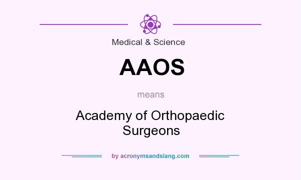 What does AAOS mean? It stands for Academy of Orthopaedic Surgeons