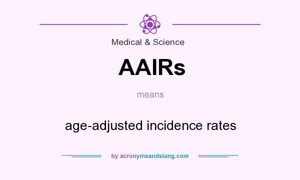 What does AAIRs mean? It stands for age-adjusted incidence rates