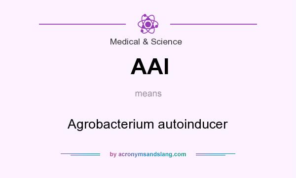 What does AAI mean? It stands for Agrobacterium autoinducer