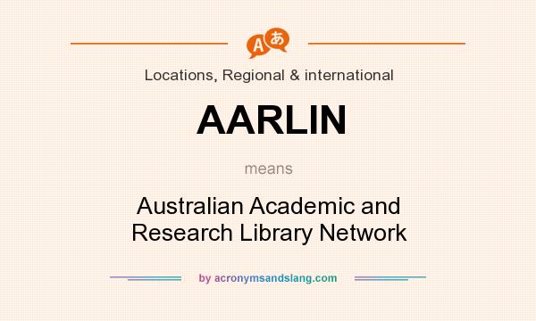 What does AARLIN mean? It stands for Australian Academic and Research Library Network