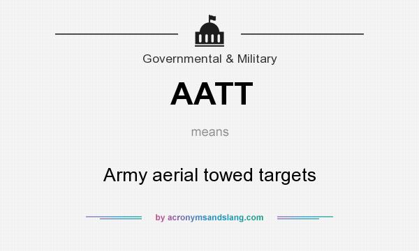 What does AATT mean? It stands for Army aerial towed targets