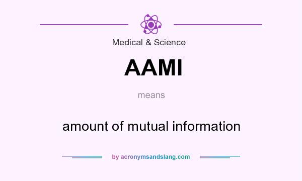 What does AAMI mean? It stands for amount of mutual information