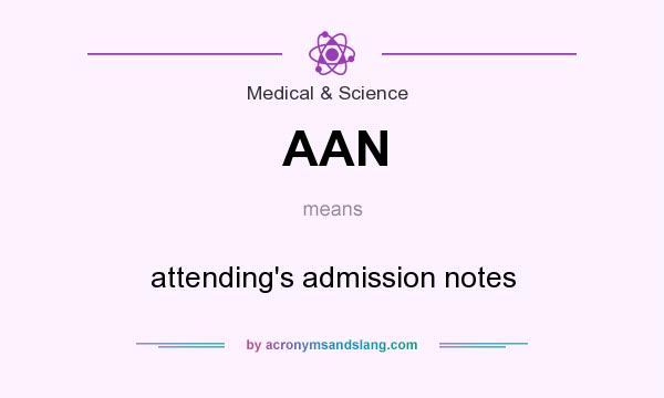 What does AAN mean? It stands for attending`s admission notes