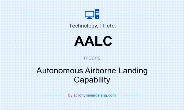 What does AALC mean? It stands for Autonomous Airborne Landing Capability