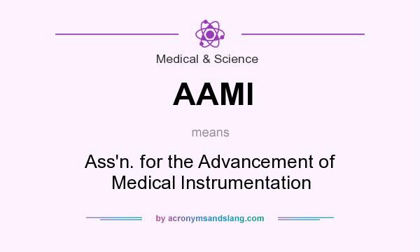 What does AAMI mean? It stands for Ass`n. for the Advancement of Medical Instrumentation