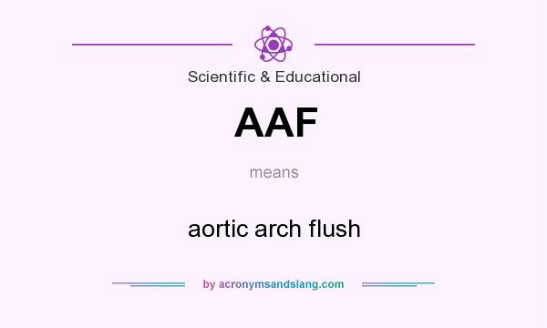 What does AAF mean? It stands for aortic arch flush