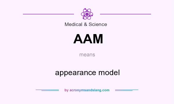 What does AAM mean? It stands for appearance model