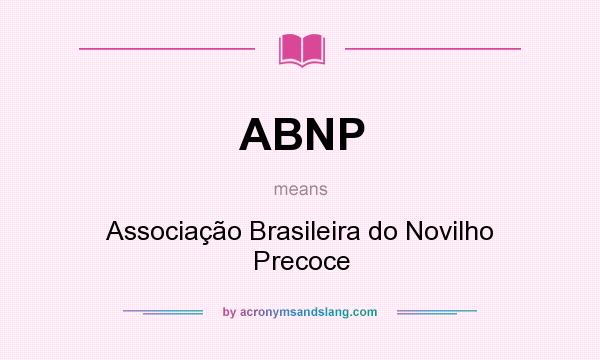 What does ABNP mean? It stands for Associação Brasileira do Novilho Precoce