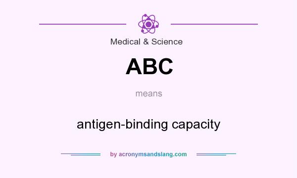 What does ABC mean? It stands for antigen-binding capacity
