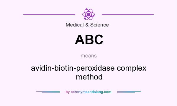 What does ABC mean? It stands for avidin-biotin-peroxidase complex method