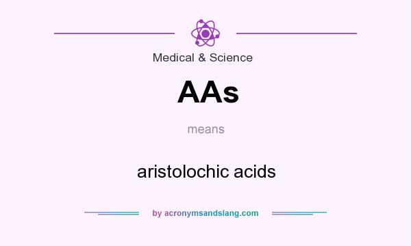What does AAs mean? It stands for aristolochic acids