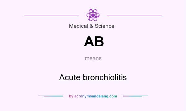 What does AB mean? It stands for Acute bronchiolitis