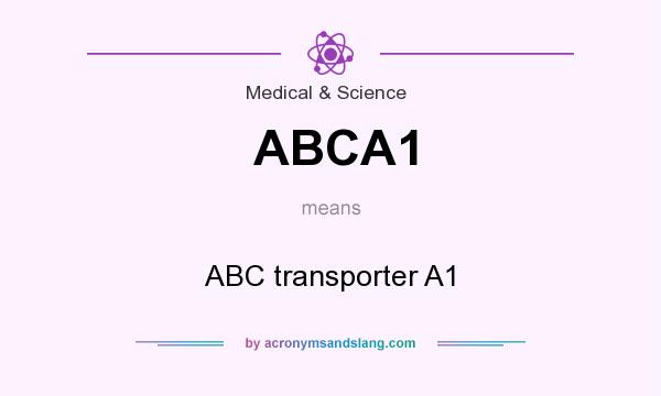 What does ABCA1 mean? It stands for ABC transporter A1