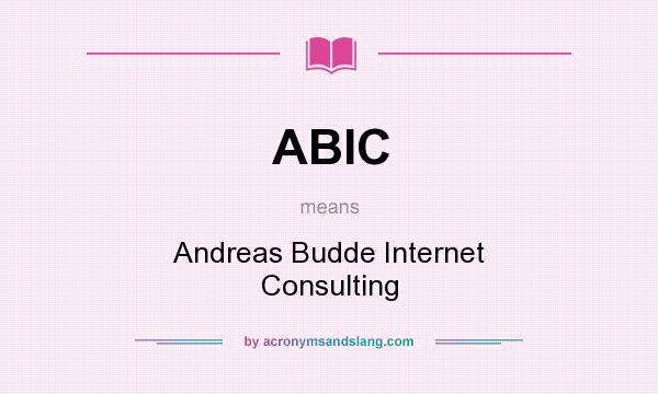 What does ABIC mean? It stands for Andreas Budde Internet Consulting