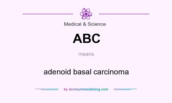 What does ABC mean? It stands for adenoid basal carcinoma