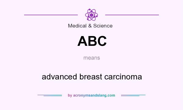 What does ABC mean? It stands for advanced breast carcinoma