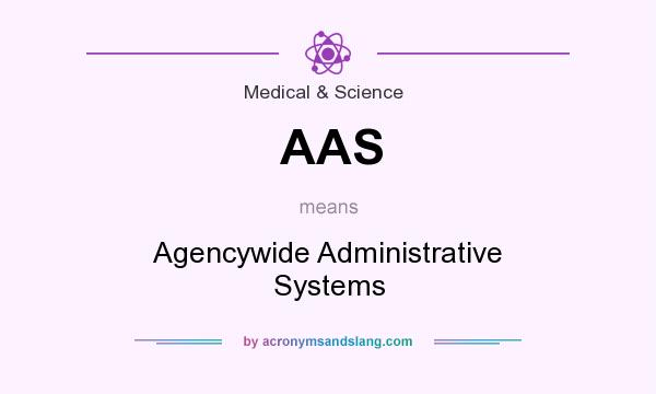 What does AAS mean? It stands for Agencywide Administrative Systems