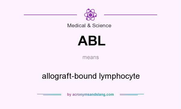 What does ABL mean? It stands for allograft-bound lymphocyte