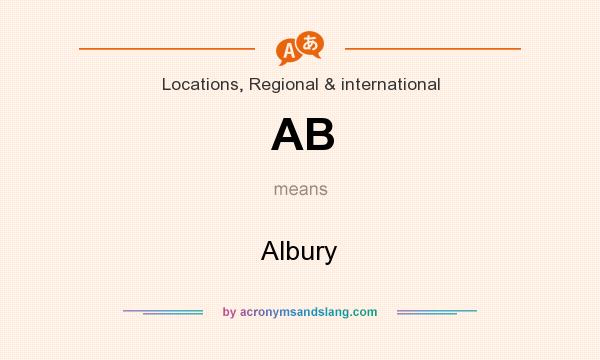 What does AB mean? It stands for Albury