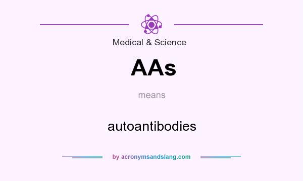 What does AAs mean? It stands for autoantibodies