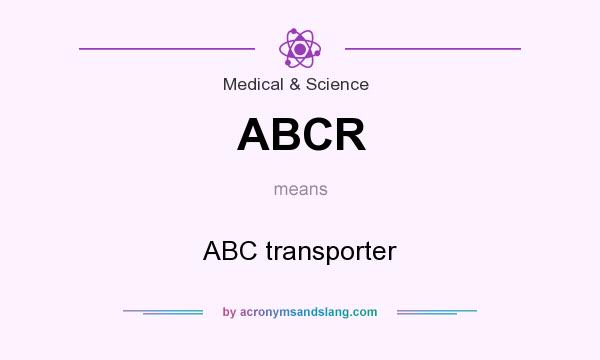 What does ABCR mean? It stands for ABC transporter