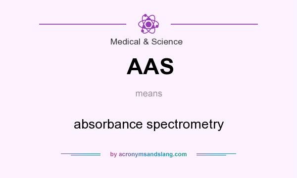 What does AAS mean? It stands for absorbance spectrometry