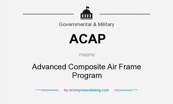 What does ACAP mean? It stands for Advanced Composite Air Frame Program