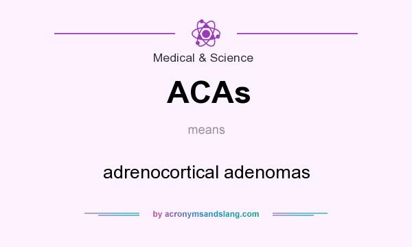 What does ACAs mean? It stands for adrenocortical adenomas