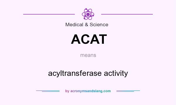 What does ACAT mean? It stands for acyltransferase activity