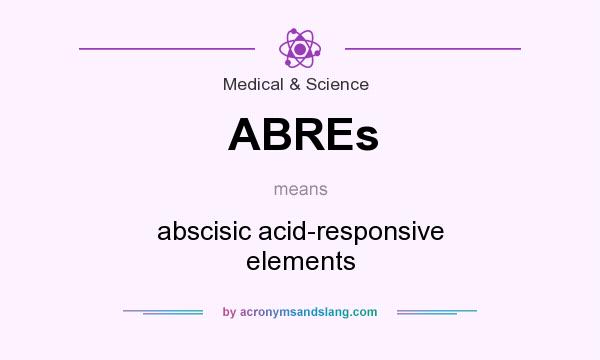 What does ABREs mean? It stands for abscisic acid-responsive elements