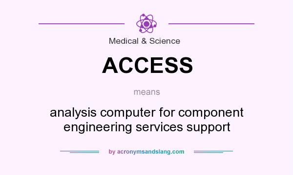 What does ACCESS mean? It stands for analysis computer for component engineering services support