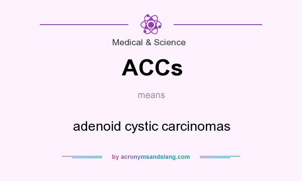 What does ACCs mean? It stands for adenoid cystic carcinomas