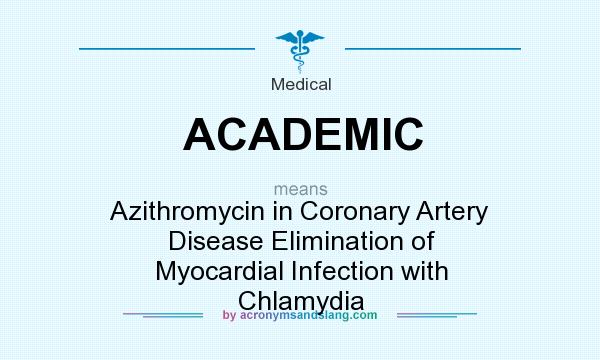 What does ACADEMIC mean? It stands for Azithromycin in Coronary Artery Disease Elimination of Myocardial Infection with Chlamydia