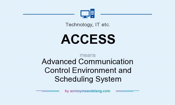 What does ACCESS mean? It stands for Advanced Communication Control Environment and Scheduling System