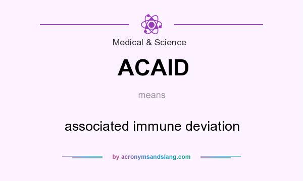 What does ACAID mean? It stands for associated immune deviation