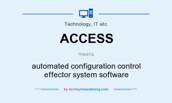 What does ACCESS mean? It stands for automated configuration control effector system software