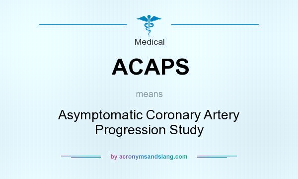 What does ACAPS mean? It stands for Asymptomatic Coronary Artery Progression Study