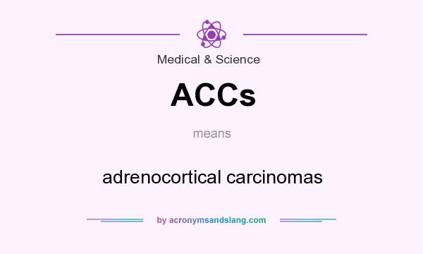 What does ACCs mean? It stands for adrenocortical carcinomas