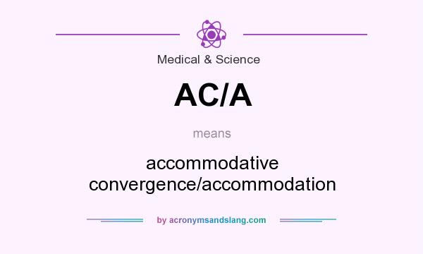 What does AC/A mean? It stands for accommodative convergence/accommodation